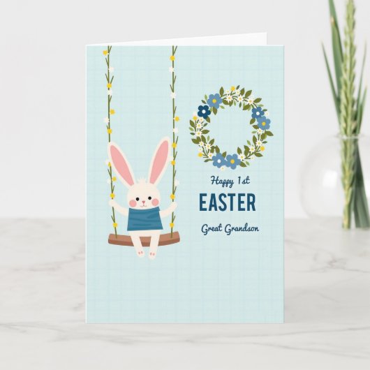 Happy First Easter Great Grandson Card カード (正面)