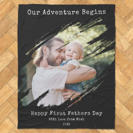 Happy First Fanteers Dayの写真パーソナライズされた フリースブランケット