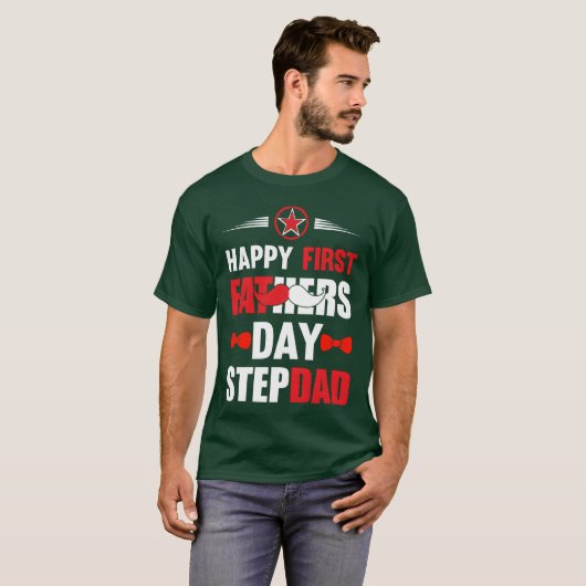 HAPPY FIRST FANTEERS DAY STEPDAD Gift for Daddy fr Tシャツ (正面フル)