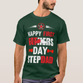 HAPPY FIRST FANTEERS DAY STEPDAD Gift for Daddy fr Tシャツ (正面)