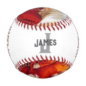 Happy First Faters Day写真とメカスタムッセージ 野球ボール (裏面)