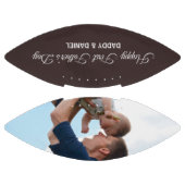 Happy First Father's Dayの写真とカスタム文字 アメリカンフットボール (パネル)