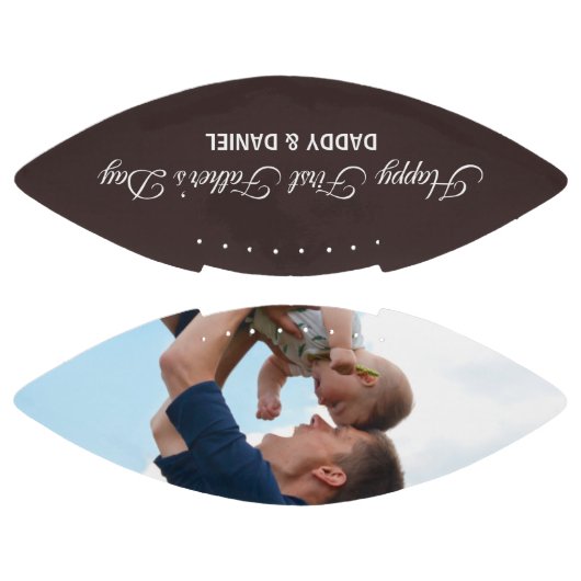 Happy First Father's Dayの写真とカスタム文字 アメリカンフットボール (パネル)