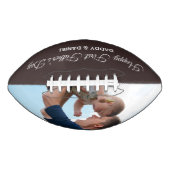 Happy First Father's Dayの写真とカスタム文字 アメリカンフットボール (正面)