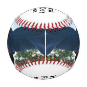 Happy First Father's Dayの写真とカスタム文字 野球ボール (裏面)