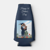 Happy First Father's Dayの写真カスタム ボトルクーラー (正面)