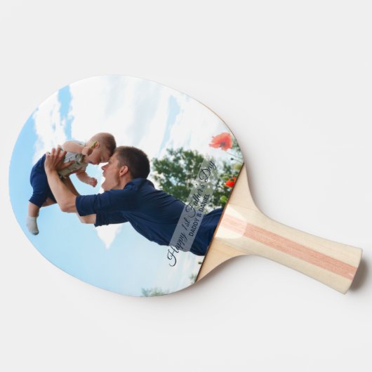 Happy First Father's Dayの写真カスタム 卓球ラケット (横)