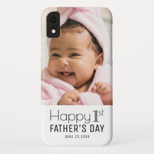 Happy First Father's Dayの写真カスタム iPhone XRケース