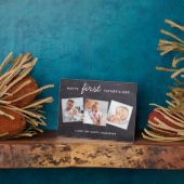 Happy First Father's Dayカスタム 3 Photo New Dad フォトプラーク (側面)