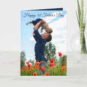 Happy First Father's Dayカスタム Photo From Wife シーズンカード (正面)