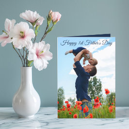 Happy First Father's Dayカスタム Photo From Wife シーズンカード