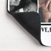 Happy First Father's Dayタイポグラフィカスタム写真 マウスパッド (コーナー)