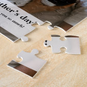 Happy First Father's dayパパベビー家族の写真 ジグソーパズル (側面)