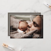 Happy First Father's Dayフォトカカスタムード カード (正面/裏面インサイチュ)