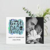 Happy First Father's Dayフォトカード カード (スタンド正面)