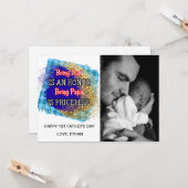 Happy First Father's Dayフォトカード カード (正面/裏面インサイチュ)
