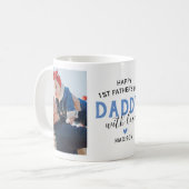 Happy First Father's Dayフォトコーヒーマグ コーヒーマグカップ (正面左)