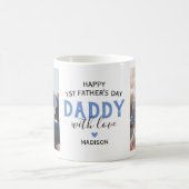 Happy First Father's Dayフォトコーヒーマグ コーヒーマグカップ (中央)