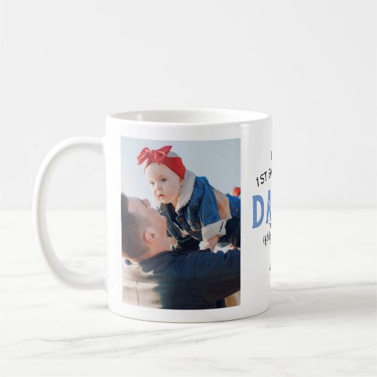 Happy First Father's Dayフォトコーヒーマグ コーヒーマグカップ (左)