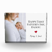 Happy First Father's dayフォトハート フォトブロック (正面)