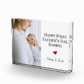 Happy First Father's dayフォトハート フォトブロック (右)