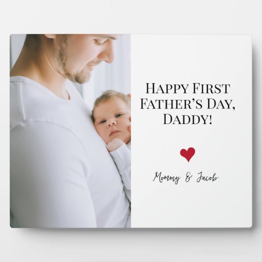 Happy First Father's dayフォトハート フォトプラーク (正面)