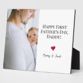 Happy First Father's dayフォトハート フォトプラーク (側面)
