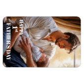 Happy First Father's Dayフォトフレキシマグネット マグネット (横)