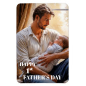 Happy First Father's Dayフォトフレキシマグネット マグネット (縦)