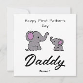 Happy First Father's Day – フォトカパーソナライズされたード シーズンカード (正面)