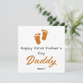 Happy First Father's Day – フォトカパーソナライズされたード シーズンカード (スタンド正面)