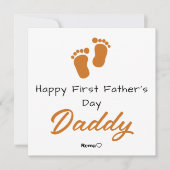 Happy First Father's Day – フォトカパーソナライズされたード シーズンカード (正面)