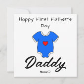 Happy First Father's Day – フォトカパーソナライズされたード シーズンカード (正面)