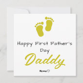 Happy First Father's Day – フォトカパーソナライズされたード シーズンカード (正面)