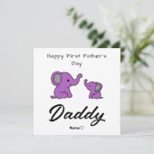 Happy First Father's Day – フォトカパーソナライズされたード シーズンカード (スタンド正面)