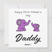 Happy First Father's Day – フォトカパーソナライズされたード シーズンカード (正面)