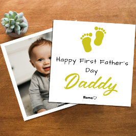 Happy First Father's Day – フォトカパーソナライズされたード シーズンカード