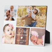 Happy First Father's Day 4 photo Collage Wood フォトプラーク (側面)