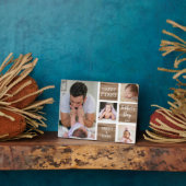 Happy First Father's Day 4 Photo Collage Wood フォトプラーク (側面)