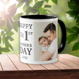 Happy First Father's Day 5 Photo Collage マグカップ