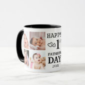 Happy First Father's Day 5 Photo Collage マグカップ (正面左)
