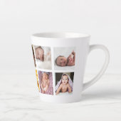 Happy First Father's Day 8ファミリーフォトコラージュ カフェラテマグ (右)