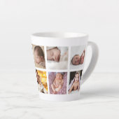 Happy First Father's Day 8 Family Photo Collage カフェラテマグ (右アングル)