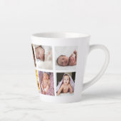 Happy First Father's Day 8 Family Photo Collage カフェラテマグ (右)