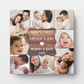 Happy First Father's Day 8 Photo Collage Wood フォトプラーク (正面)