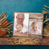 Happy First Father's Day As Poppy 2フォトウッド フォトプラーク (側面)