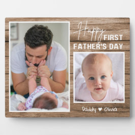 Happy First Father's Day New Dad 2 Photo Wood フォトプラーク