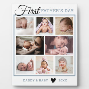 Happy First Father's Day New Dad 8 Photo Collage フォトプラーク