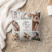 Happy First Father's Day' Photo Collage Keepsake クッション (ブランケット)