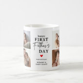 Happy First Father's Day' Photo Collage Keepsake コーヒーマグカップ (中央)